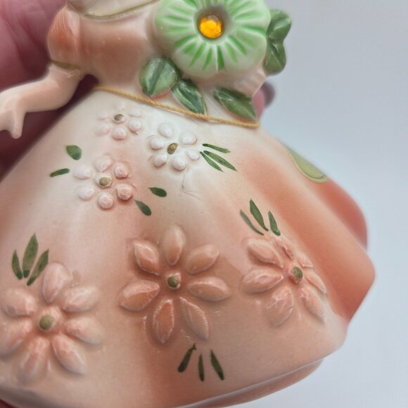 Vintage Josef Originals November Topaz Birthday Stone Figurine (Repaired) - Picture 9 of 13